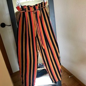 70’s inspired striped wide-legged pants